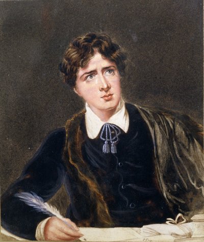 Portrait of a Man Writing, Possibly Oscar Wilde, c.1880 by F. Fry